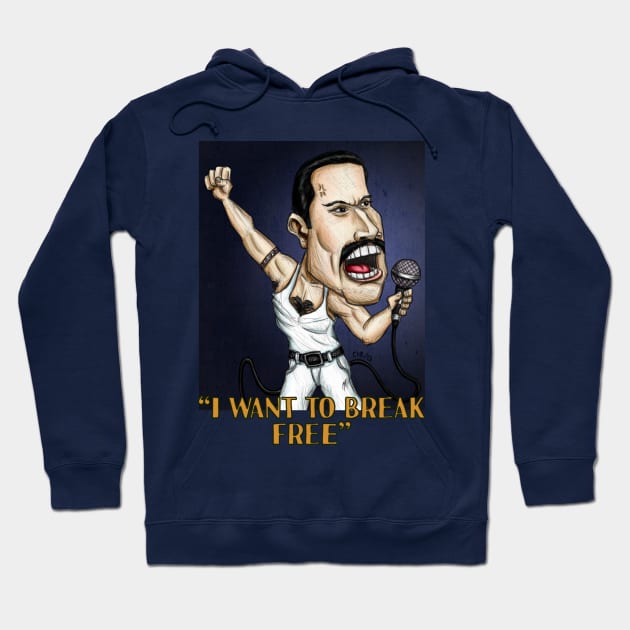 I want to break free Hoodie by CIZDIBUJOS